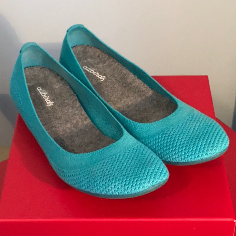ALLBIRDS Tree Breezer sz 9 turquoise flats EUC